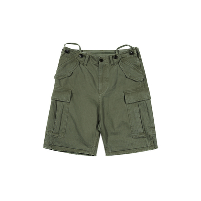 Resalibert 日产超长绒棉人字纹M51洗水破坏军事短裤工装裤