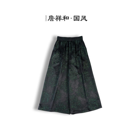 『鸣翠』詹祥和·桑蚕丝周康明正绢国风日常气质减龄百搭裤子