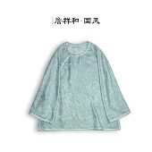 桑蚕丝手工高定日常时尚 詹祥和·复古新中式 上衣 瓷青