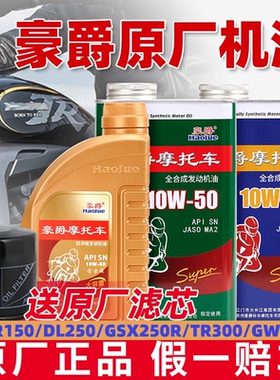 适用豪爵摩托车机油原厂正品全合成GSX250R/GW/DL25010W40踏板车