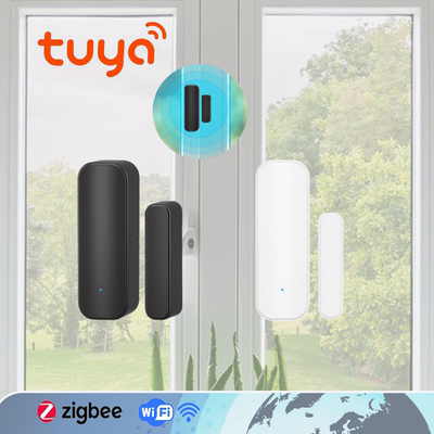 Tuya涂鸦智能门窗磁ZigBee传感器WiFi光照振动声光报警联动开灯