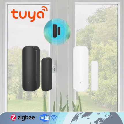 Tuya涂鸦智能门窗磁ZigBee传感器WiFi光照振动声光报警联动开灯