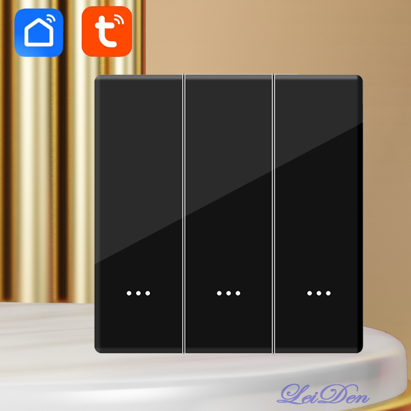 涂鸦智能单火开关ZigBee磁保持琴键大板翘板玻璃PC免费刻字双控