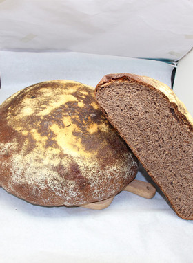 祖母黑麦面包Steinofenbrot Grandma Rye Bread无油无糖half素食