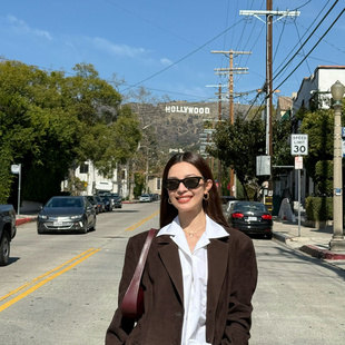 皮衣外套复古港风 头层羊皮真皮麂皮绒西装 钟楚曦同款 杨采钰同款