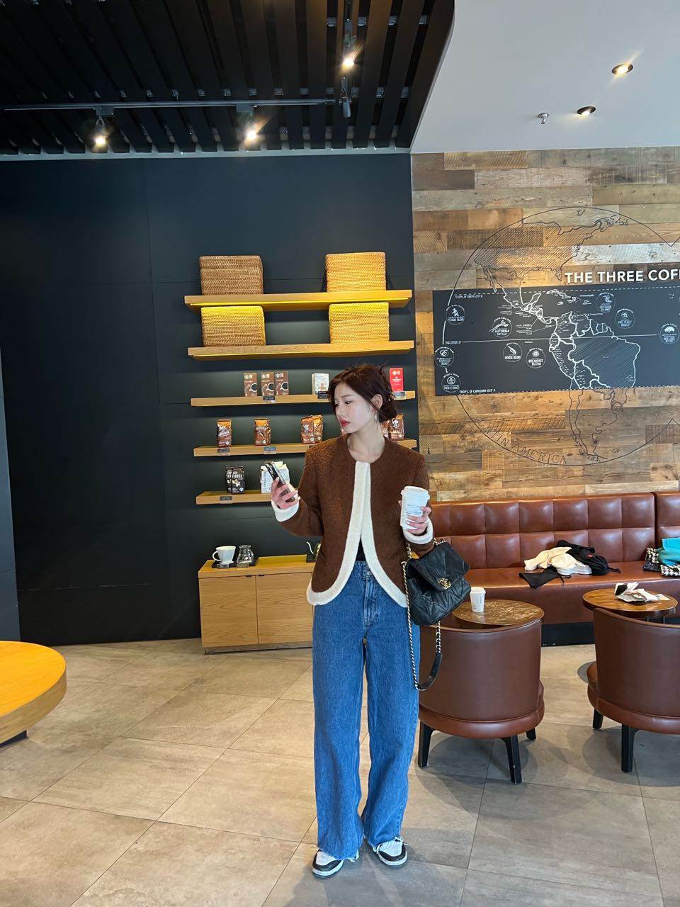 jasper 许静同款毛毛外套