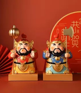 乔迁家居客厅卡通门神摆件装饰