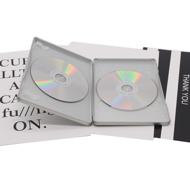CD 상자 디스크 저장 철 상자 결혼식 사진 스튜디오 CD 포장 상자 CD 수집 상자 단일 및 이중 디스크 DVD 상자