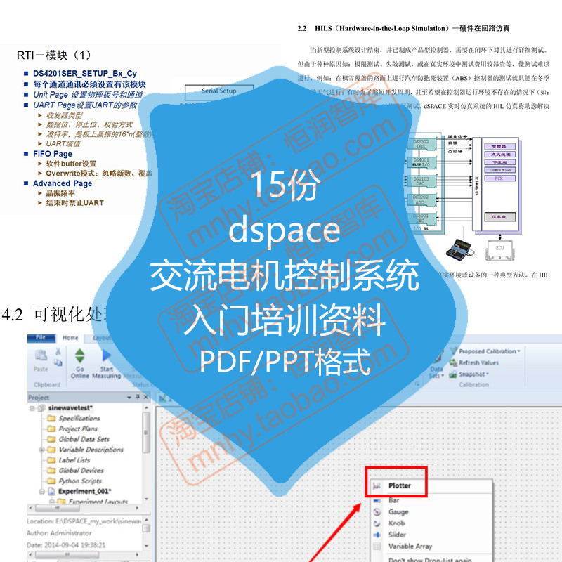 dspace交流电机控制资料新能源汽车关键总成开发电机串口入门安装