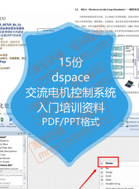 dspace交流电机控制资料新能源汽车关键总成开发电机串口入门安装