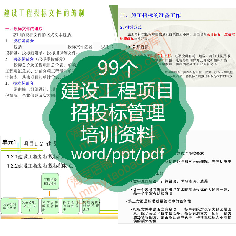 建设工程项目招投标管理资料采购合同招标案例解析操作流程PPT