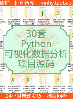 Python数据分析可视化项目源码Pyecharts源代码matplotlib模型