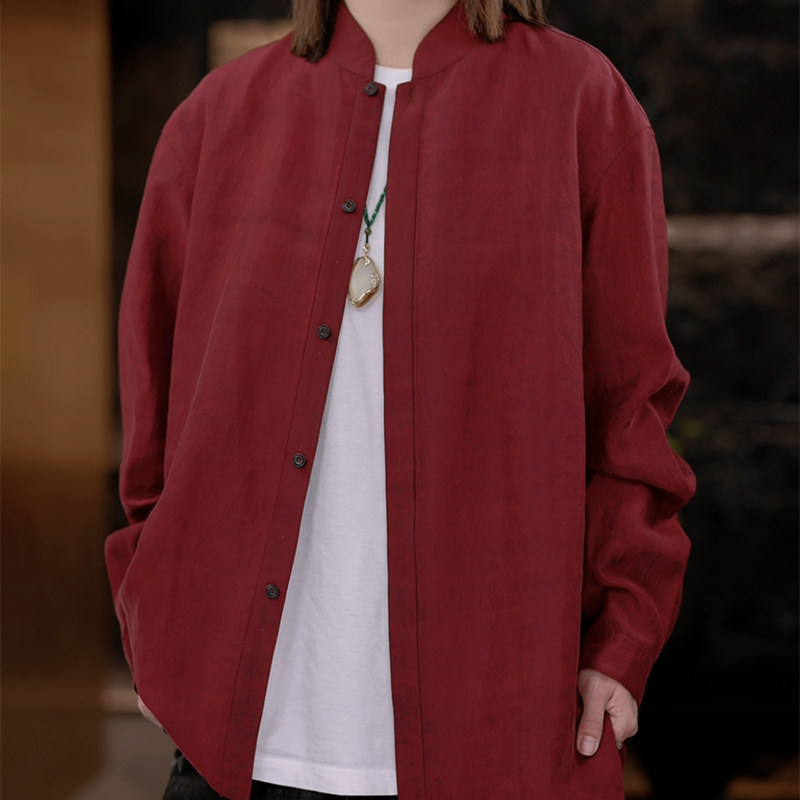 【再易】2025新款云焱缎龟男士衬衫香云纱桑蚕丝休闲上衣ZY0011S,男装,其他民族服装,淘宝优惠券,粉丝福利购,淘宝优惠卷