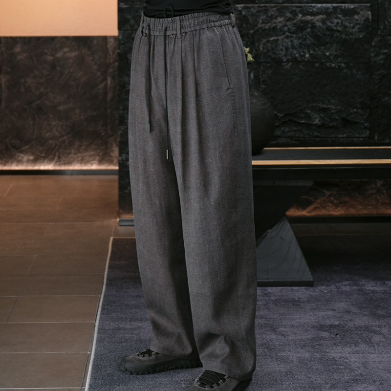 【再易】2025新款复古牛仔桑蚕丝香云纱双穿弯刀裤ZY0356K-F136