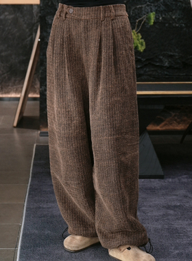 【再易】2025新款复古回纹柞蚕丝香云纱工装裤棉裤ZY0398K-F162