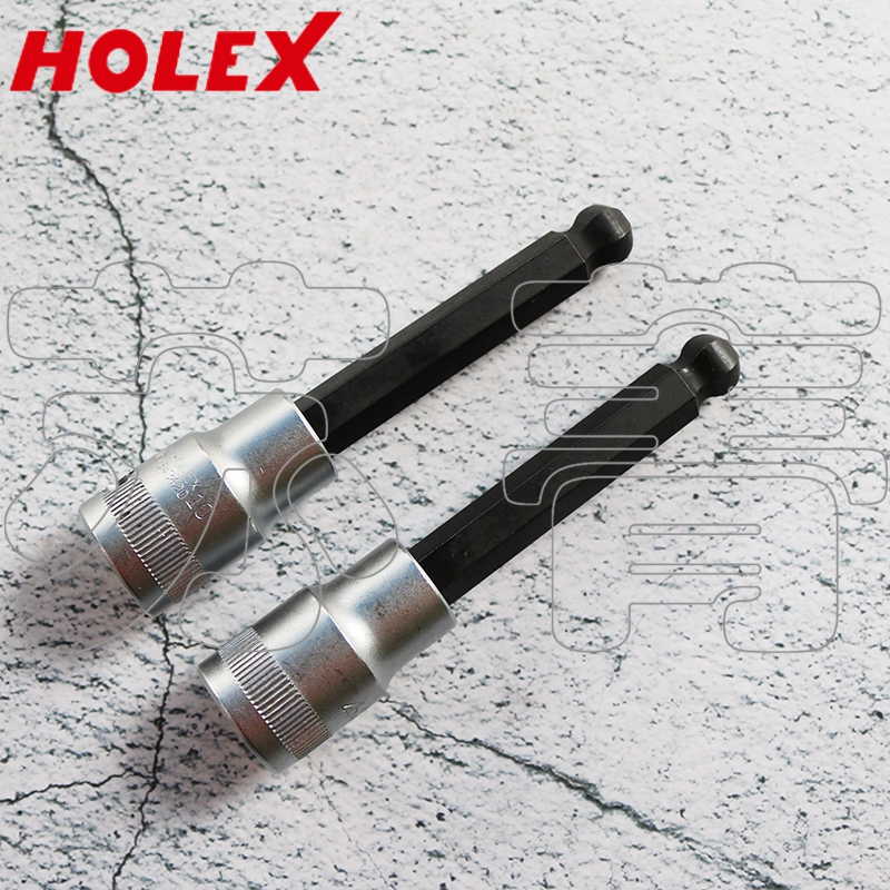 德国霍夫曼HOLEX 带球头内六角套筒螺丝起子头 1/2英寸 加长型