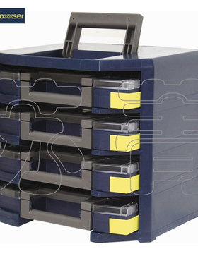 丹麦原装进口RAACO BOXXSER 手提箱 工具箱 配有分类工具盒 4抽