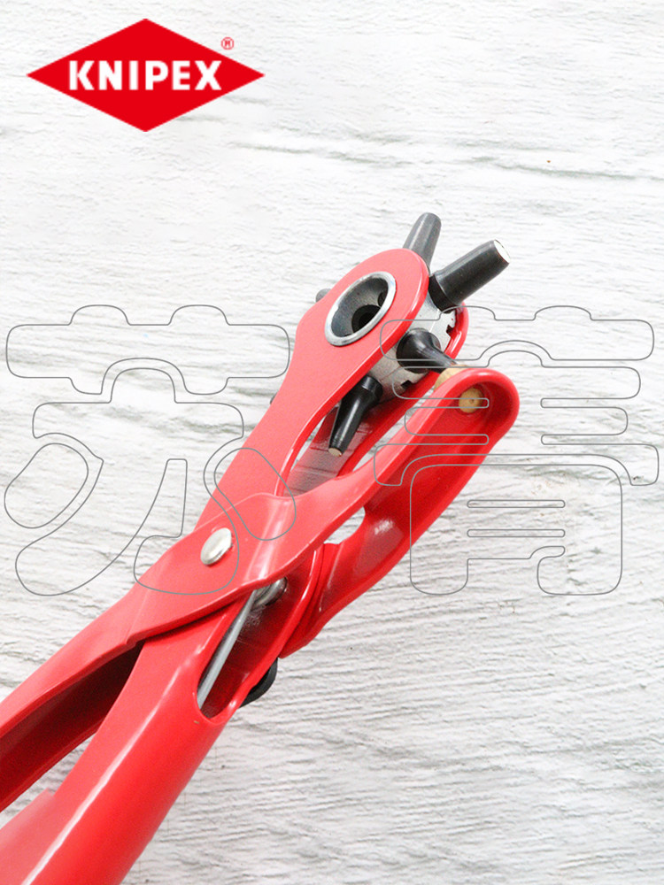 독일 오리지널 KNIPEX 로터리 펀치 플라이어 9070220 벨트 펀치 90 70 220