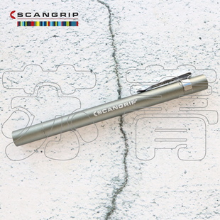 丹麦scangrip手电 LED笔形手电筒配电池  带有实用的口袋夹