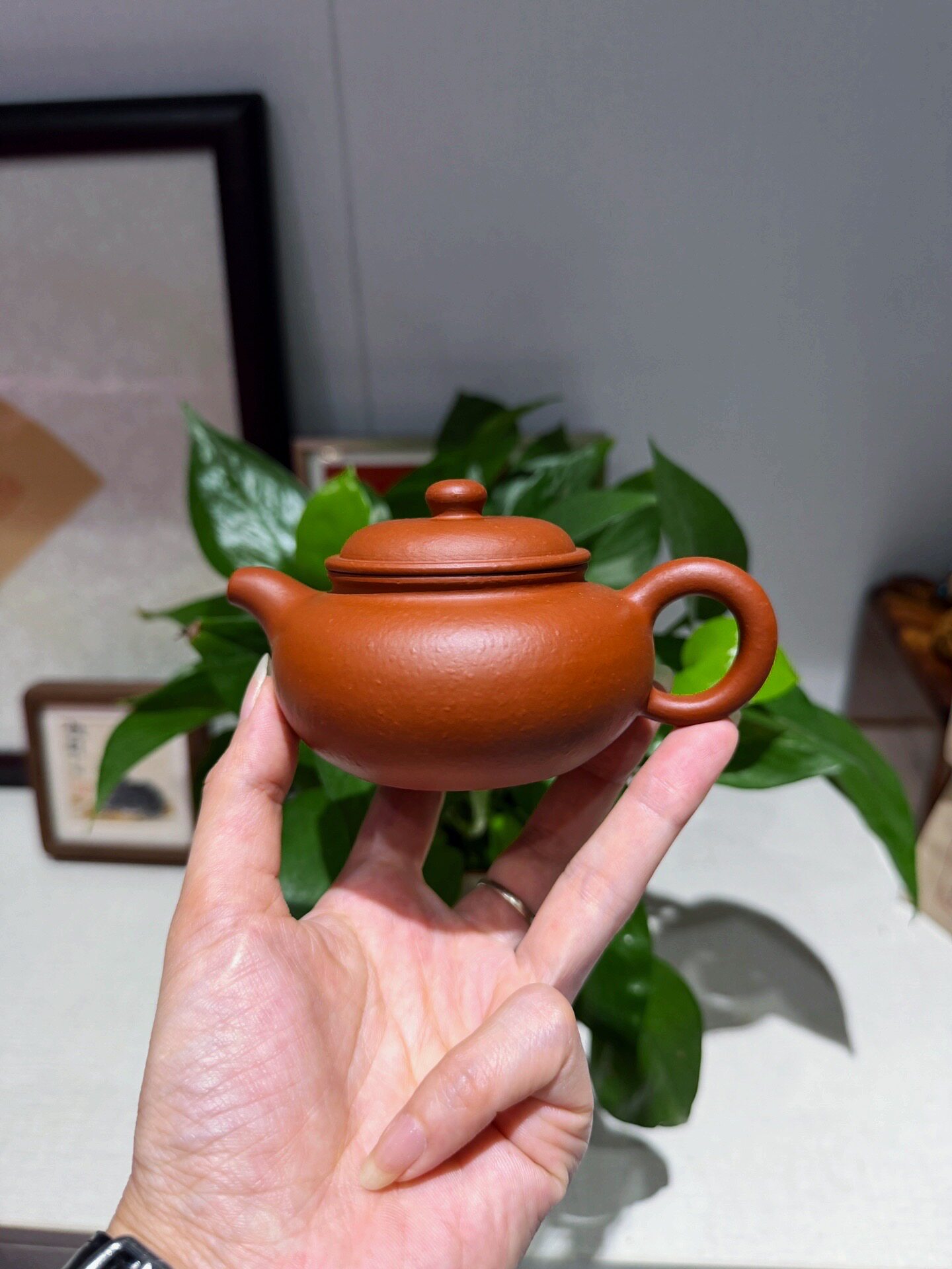 宜兴紫砂壶原矿赵庄朱泥仿古壶王老师全手工制容量160cc