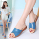软底软皮防滑外穿女拖鞋 女鞋 时尚 凉鞋 真皮牛筋底拖鞋 平底休闲韩版