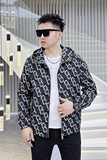 2026年新款印花连帽休闲夹克钱塘3019-JK9085P140真模黑色，男装夹克，钱塘6016-1(原3019)
