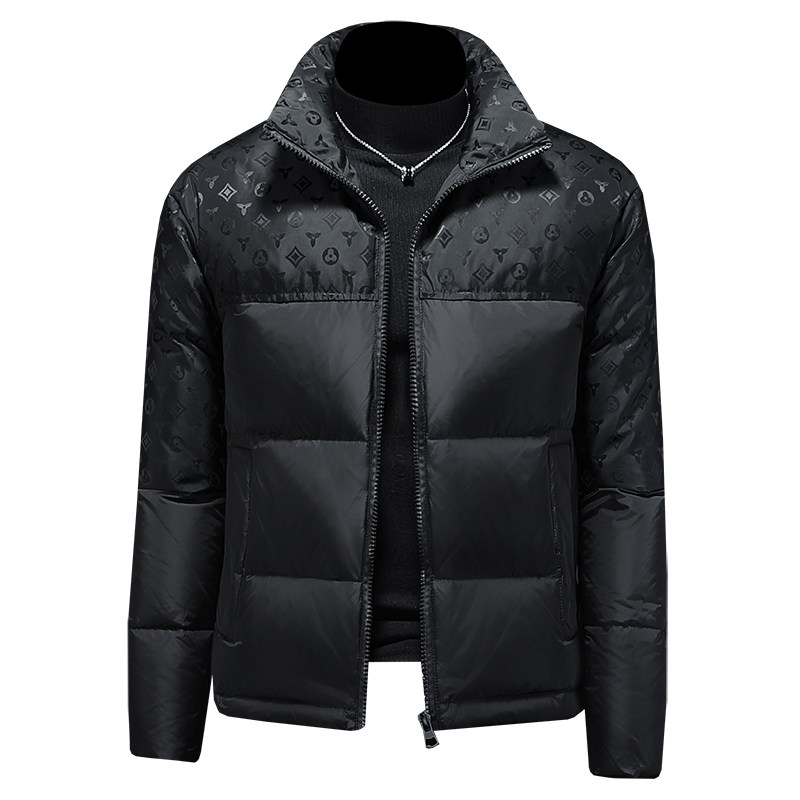 Y9821P3102025高端冬季90%白鸭绒提花立领羽绒服假模355，男装羽绒服，钱塘6016-1(原3019)