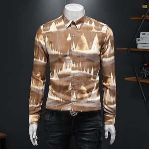 2026年新款长袖衬衫青春大码修身衬衣 钱塘3019 9778 P85 假模，男装衬衫，钱塘6016-1(原3019)