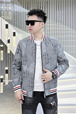 2026年新款印花棒球领休闲夹克钱塘3019-JK9083P135真模图色，男装夹克，钱塘6016-1(原3019)