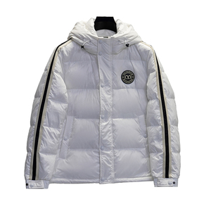 Y9579 P350 2024高端冬季90%白鸭绒亮面连帽羽绒服  真模 395图片