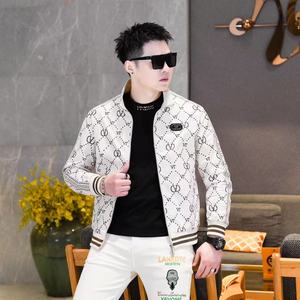 商标已注册2025年新款提花连帽休闲夹克 JK58885 P165 真模 黑色，男装夹克，钱塘6016-1(原3019)