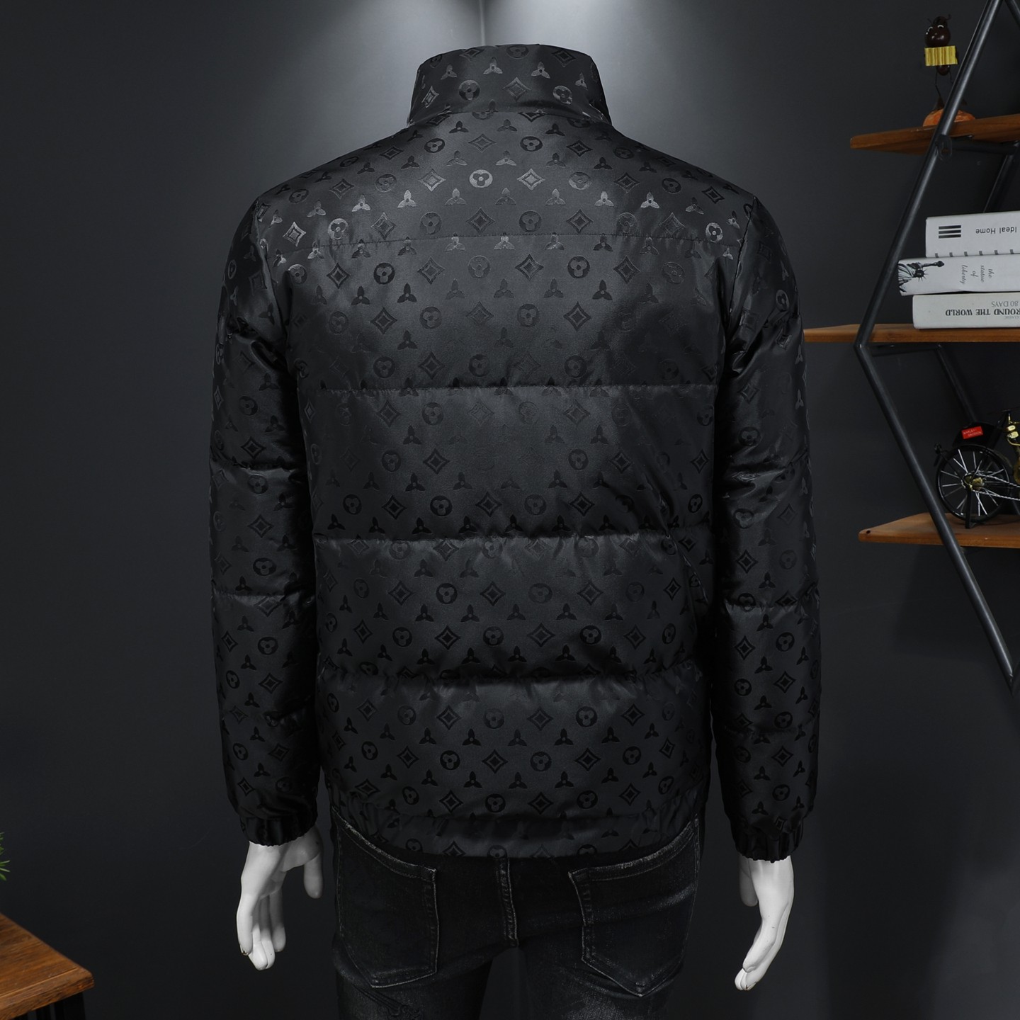 Y9817P3002025高端冬季90%白鸭绒提花立领羽绒服假模335，男装羽绒服，钱塘6016-1(原3019)