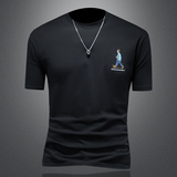 2025年新款微阔短袖T恤钱塘3019TX83027P65镂空，男装T恤，钱塘6016-1(原3019)