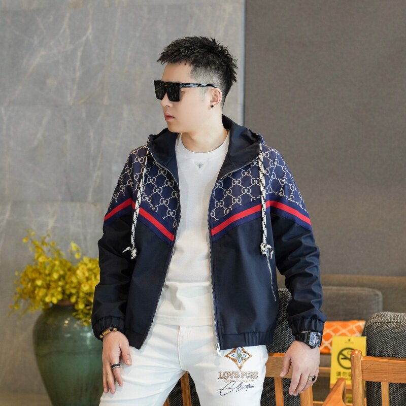 2026年新款连帽休闲夹克钱塘3019-JK9296P155真模商标已注册,男装夹克,钱塘6016-1(原3019)