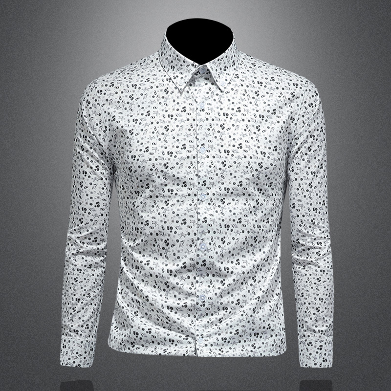 2025年新款长袖衬衫青春大码修身衬衣钱塘30199748P80镂空白色，男装衬衫，钱塘6016-1(原3019)