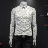 2026年新款长袖衬衫青春大码修身衬衣钱塘30199615P80假模黑色，男装衬衫，钱塘6016-1(原3019)