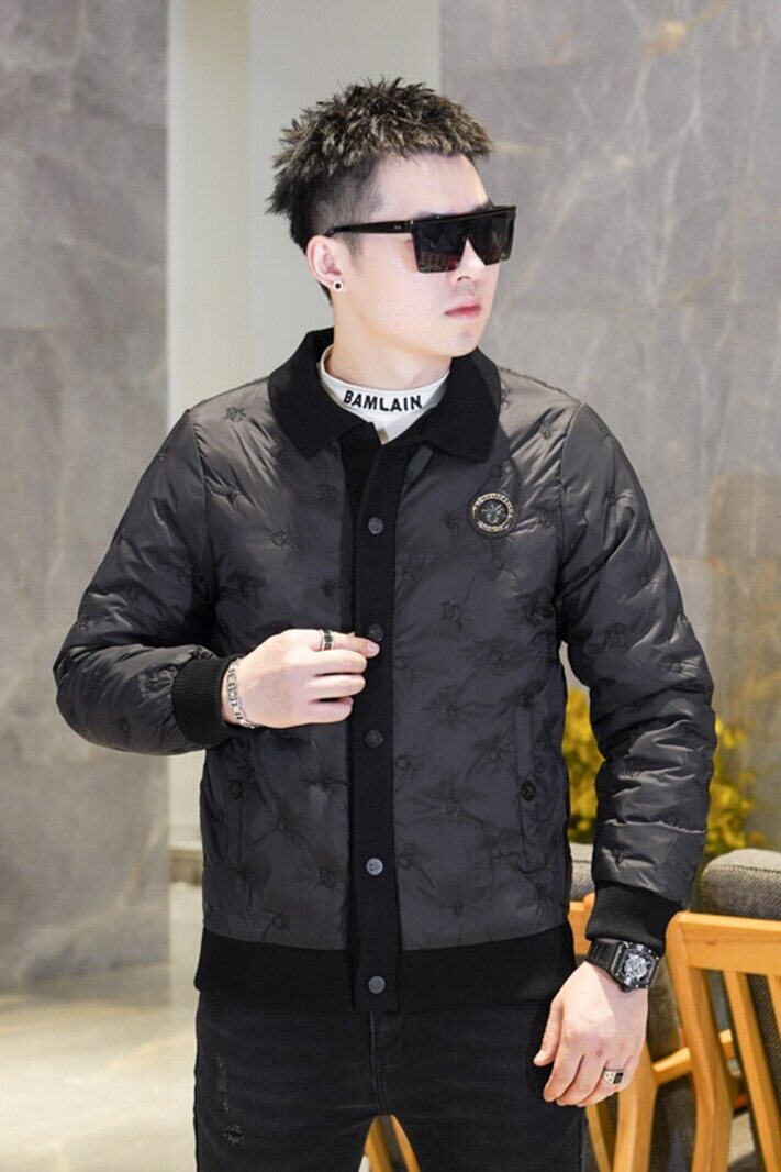 Y8828P2902025高端冬季90%白鸭绒亮面翻领羽绒服真模黑色,男装羽绒服,钱塘6016-1(原3019)