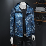 2026年新款连帽休闲夹克钱塘3019-JK9303P140假模商标已注册，男装夹克，钱塘6016-1(原3019)