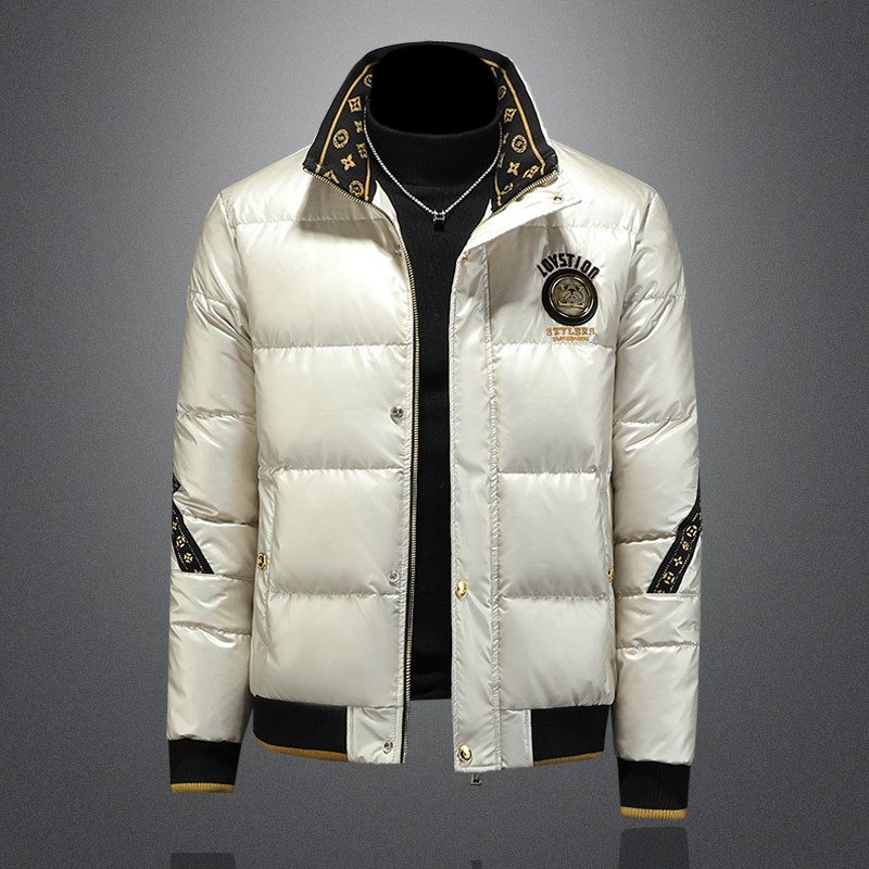 Y9855P3352025高端冬季90%白鸭绒绣花立领羽绒服镂空365，男装羽绒服，钱塘6016-1(原3019)