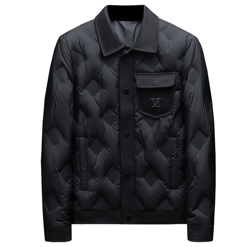Y8989P3252025高端冬季90%白鸭绒翻领暗花羽绒服沙发375,男装羽绒服,钱塘6016-1(原3019)