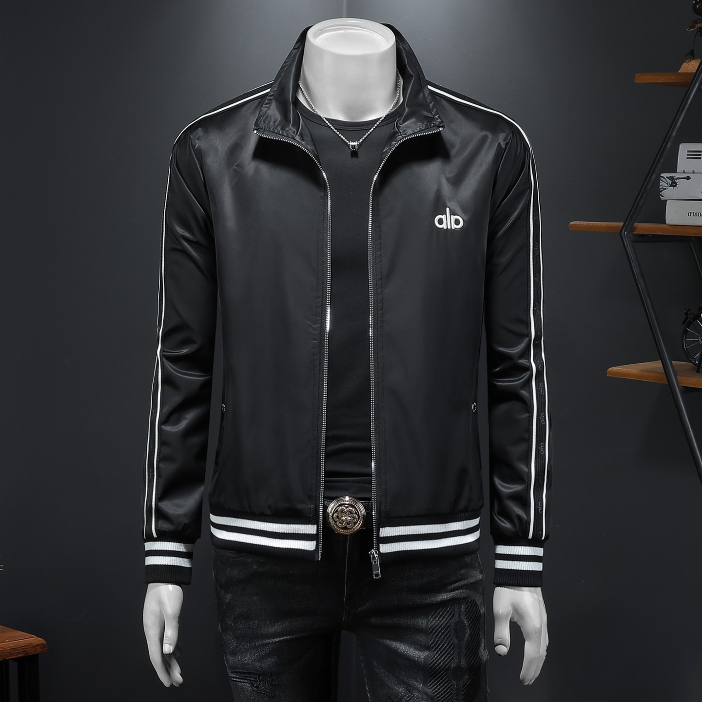 2026年新款立领休闲夹克钱塘3019-JK9310P155假模，男装夹克，钱塘6016-1(原3019)