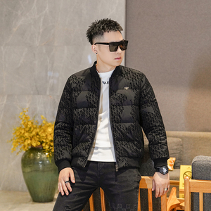 Y9888P2902025高端冬季90%白鸭绒圆领植绒羽绒服真模