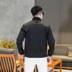 商标已注册2025年新款刺绣立领休闲夹克 JK9252 P145 真模 黑色图片