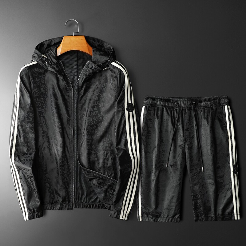 2026年新款防晒短裤套装钱塘30191239+9059套装P238平铺黑色，男装休闲套装，钱塘6016-1(原3019)