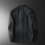 2026年新款高端休闲小西装钱塘3019X6693P170平铺黑，男装西服套装，钱塘6016-1(原3019)