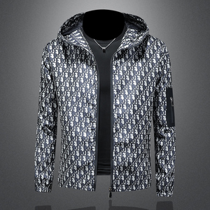 2026年新款连帽休闲夹克 钱塘3019-JK9298 P165 镂空，男装夹克，钱塘6016-1(原3019)