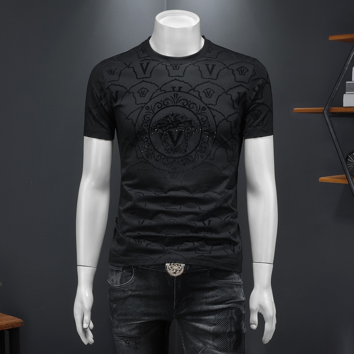 2026年新款短袖T恤钱塘3019TX3103P68假模，男装T恤，钱塘6016-1(原3019)