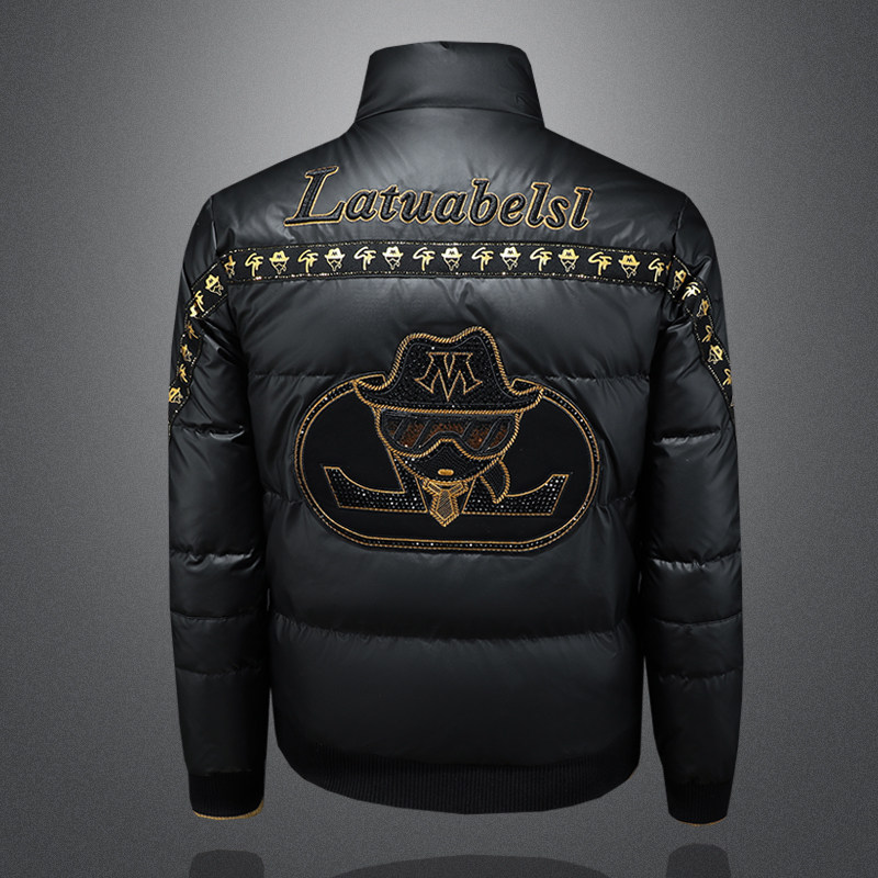 Y9853P3352025高端冬季90%白鸭绒绣花立领羽绒服空365，男装羽绒服，钱塘6016-1(原3019)