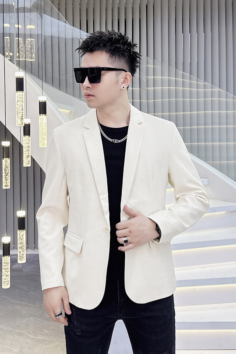 2026年新款高端纯色休闲小西装钱塘3019X6708P160真模,男装西服套装,钱塘6016-1(原3019)