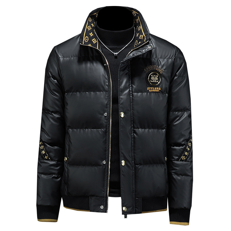 Y9855P3352025高端冬季90%白鸭绒绣花立领羽绒服镂空365，男装羽绒服，钱塘6016-1(原3019)